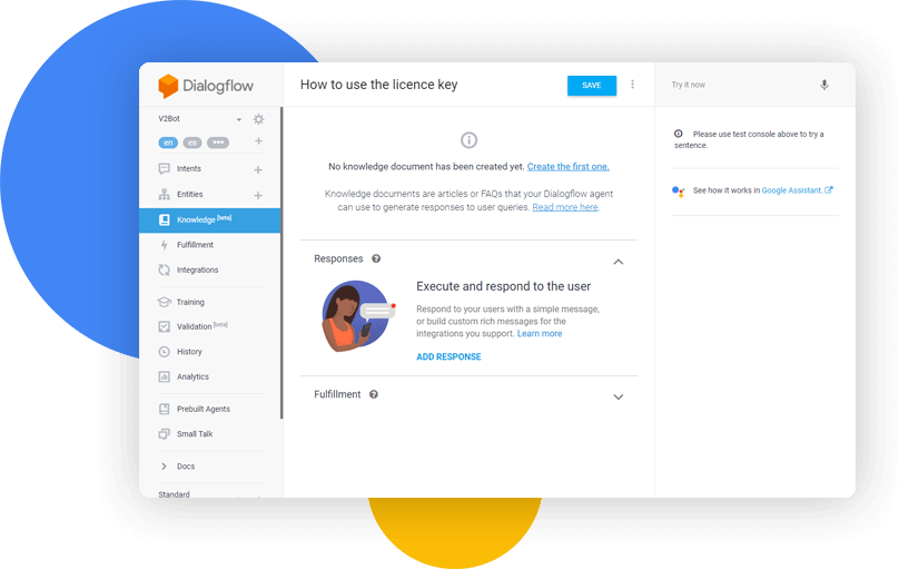 Base de conhecimento e Google Assistant