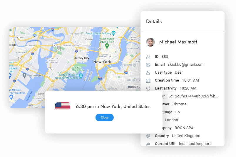 Detalhes do usuário
