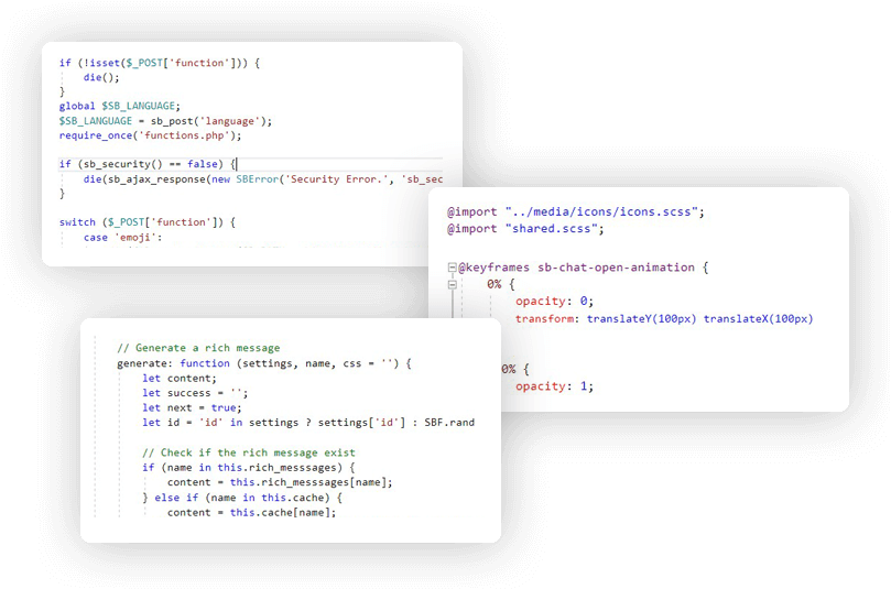 PHP, JS, CSS
